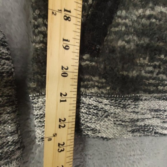 Miss‎ Me Womens Sweater Pullover Elbow Patch Glitter Sequin Pockets Black XS - Picture 4 of 13